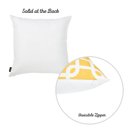 Yellow Single Nautical Geometric Decorative Throw Pillow Cover 18" in. x 18" in. Square