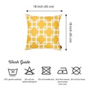 Yellow Single Nautical Geometric Decorative Throw Pillow Cover 18" in. x 18" in. Square