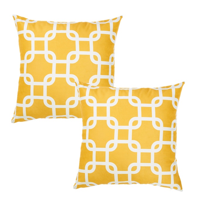 Nautical Geometric Decorative Throw Pillow Cover 18" in. x 18" in. Square