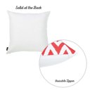 Red & White Single Nautical Geometric Decorative Throw Pillow Cover 18" in. x 18" in. Square