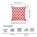 Red & White Single Nautical Geometric Decorative Throw Pillow Cover 18" in. x 18" in. Square