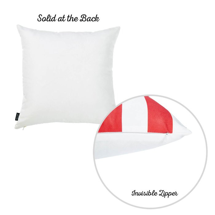 Nautical Geometric Decorative Throw Pillow Cover 18" in. x 18" in. Square
