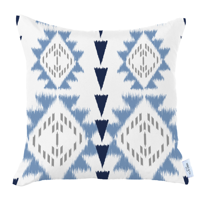 Ikat Lumbar 12"x 20" & Square 18"x 18" Boho Throw Pillow Covers Sets