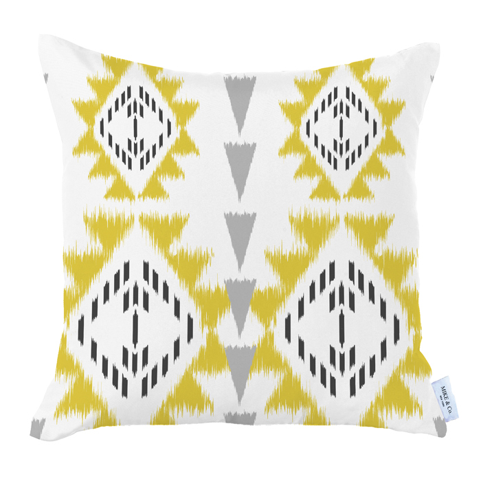 Ikat Lumbar 12"x 20" & Square 18"x 18" Boho Throw Pillow Covers Sets