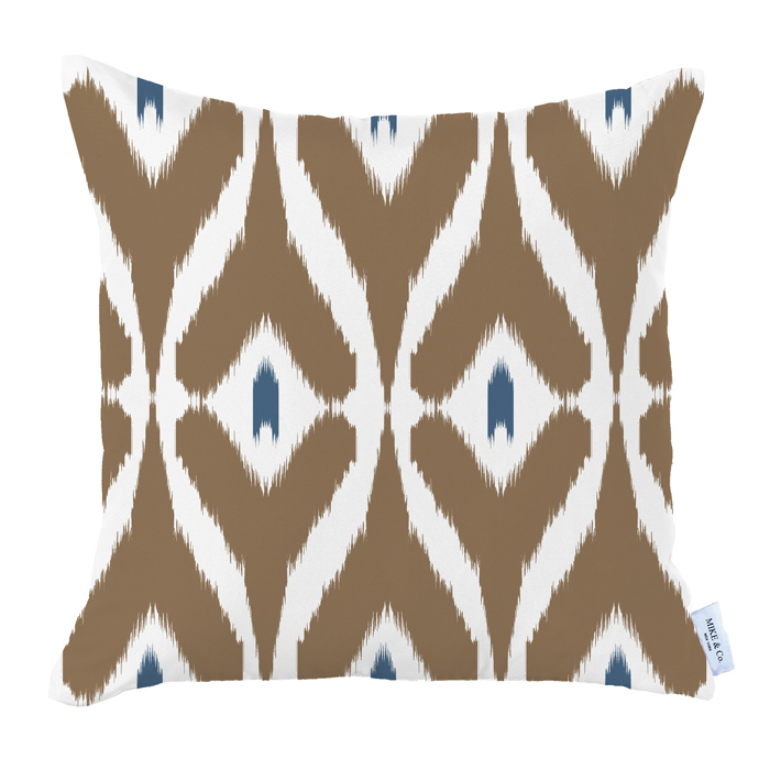 Ikat Lumbar 12"x 20" & Square 18"x 18" Boho Throw Pillow Covers Sets