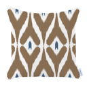 Brown - 18x18 4-piece Ikat Lumbar 12"x 20" & Square 18"x 18" Boho Throw Pillow Covers Sets