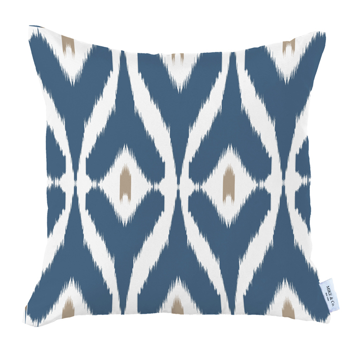 Ikat Lumbar 12"x 20" & Square 18"x 18" Boho Throw Pillow Covers Sets