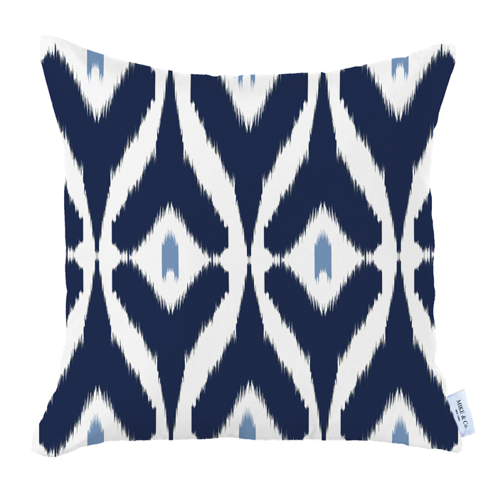 Ikat Lumbar 12"x 20" & Square 18"x 18" Boho Throw Pillow Covers Sets