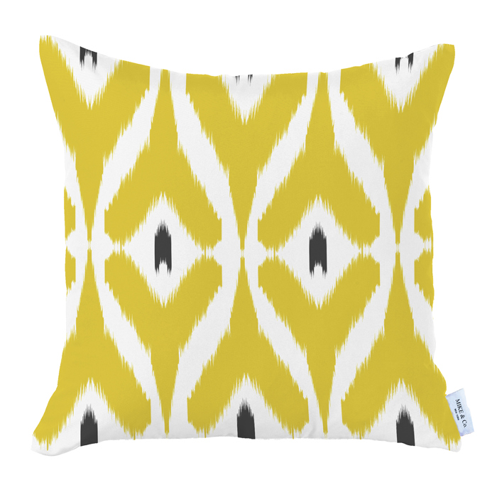Ikat Lumbar 12"x 20" & Square 18"x 18" Boho Throw Pillow Covers Sets