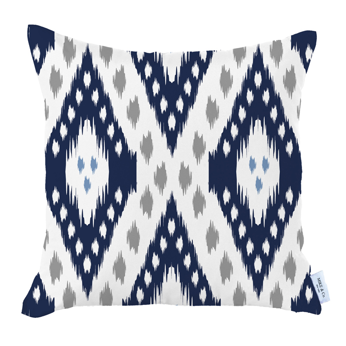 Ikat Lumbar 12"x 20" & Square 18"x 18" Boho Throw Pillow Covers Sets