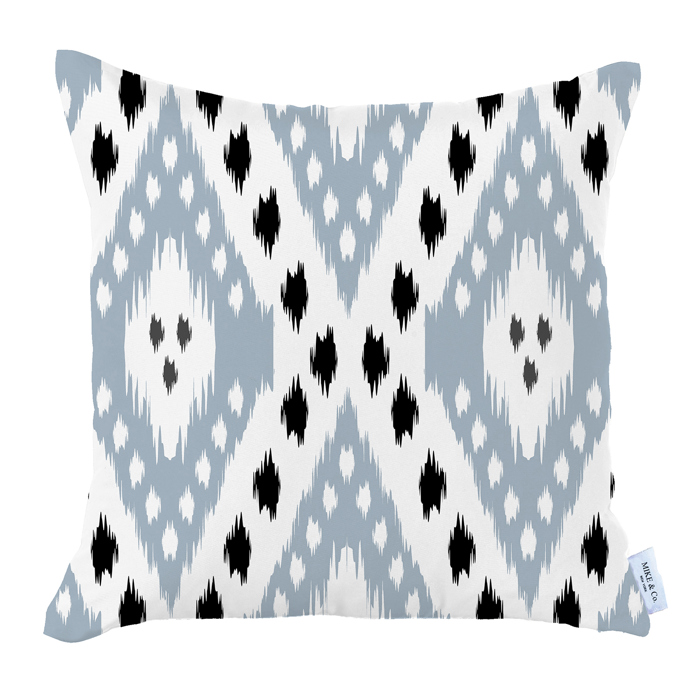 Ikat Lumbar 12"x 20" & Square 18"x 18" Boho Throw Pillow Covers Sets