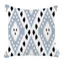 Gray; White - 18x18 4-piece Ikat Lumbar 12"x 20" & Square 18"x 18" Boho Throw Pillow Covers Sets