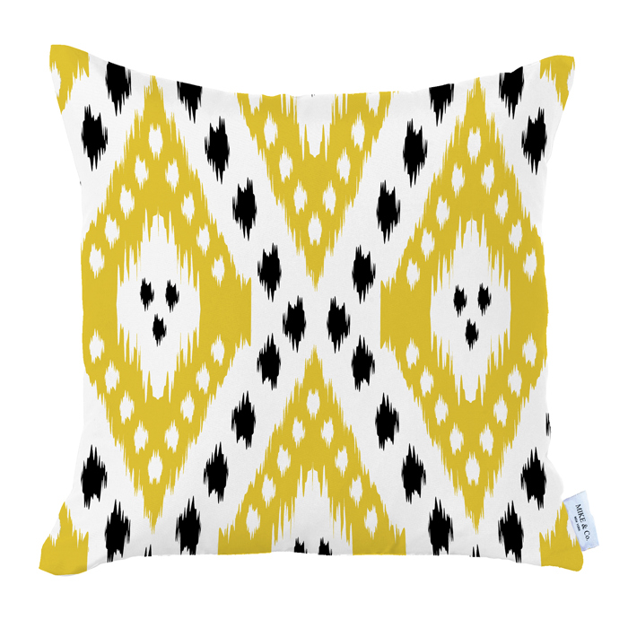 Ikat Lumbar 12"x 20" & Square 18"x 18" Boho Throw Pillow Covers Sets