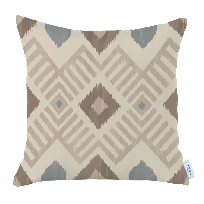 Ikat Lumbar 12"x 20" & Square 18"x 18" Boho Throw Pillow Covers Sets