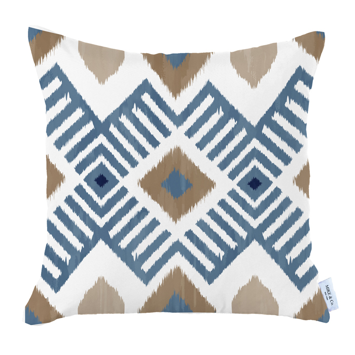 Ikat Lumbar 12"x 20" & Square 18"x 18" Boho Throw Pillow Covers Sets