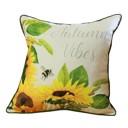 Design 1 Single Decorative Fall Thanksgiving Throw Pillow Cover Sunflowers 18" x 18" Lumbar & Square for Couch, Bedding