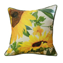 Design 2 Single Decorative Fall Thanksgiving Throw Pillow Cover Sunflowers 18" x 18" Lumbar & Square for Couch, Bedding
