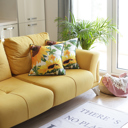 Design 2 2-piece Decorative Fall Thanksgiving Throw Pillow Cover Sunflowers 18" x 18" Lumbar & Square for Couch, Bedding