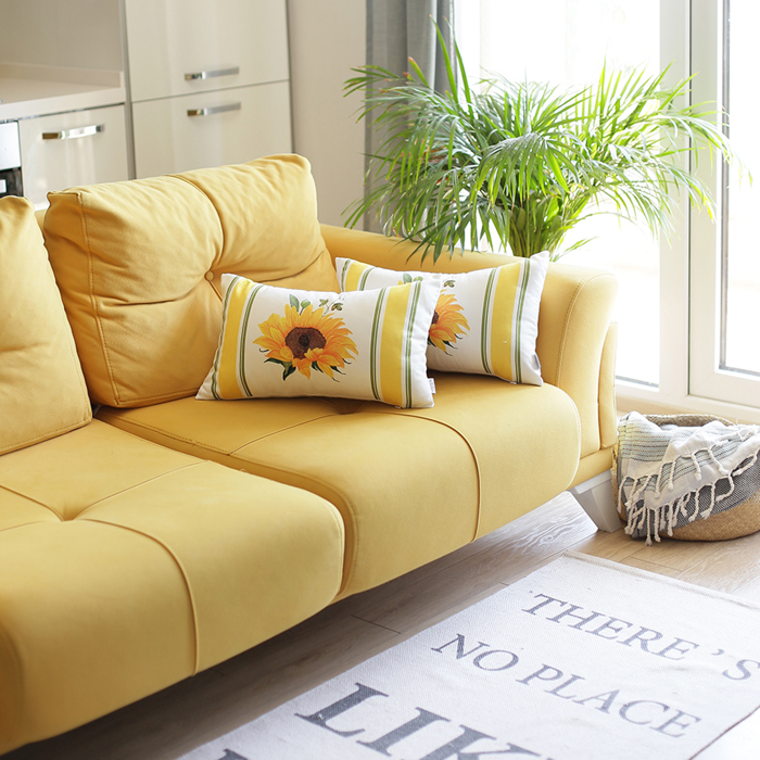 Decorative Fall Thanksgiving Throw Pillow Cover Sunflowers 18" x 18" Lumbar & Square for Couch, Bedding