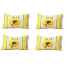 Design 3 - 12x20 4-piece Decorative Fall Thanksgiving Throw Pillow Cover Sunflowers 18" x 18" Lumbar & Square for Couch, Bedding