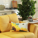 Design 4 - 12x20 Single Decorative Fall Thanksgiving Throw Pillow Cover Sunflowers 18" x 18" Lumbar & Square for Couch, Bedding