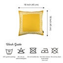 Yellow, White - 18x18 2-piece Decorative Throw Pillow Cover Greek Key Square & Lumbar for Couch, Bedding