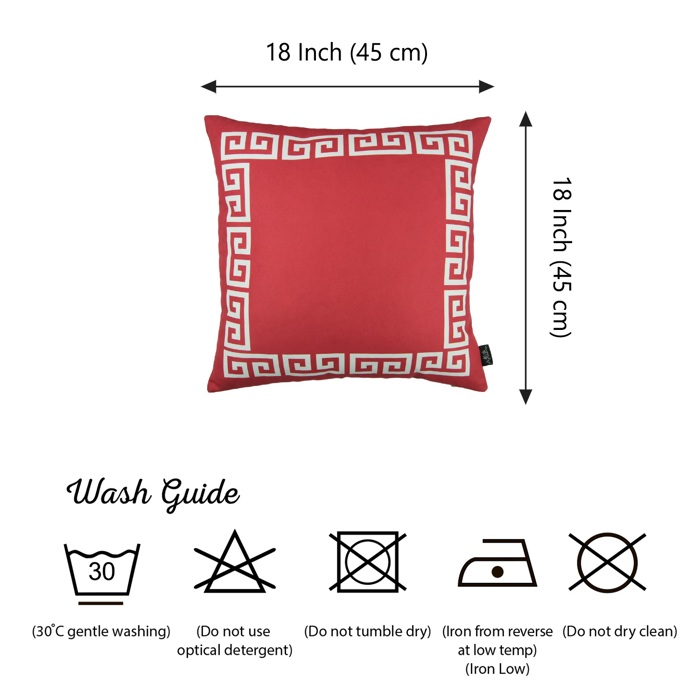 Decorative Throw Pillow Cover Greek Key Square & Lumbar for Couch, Bedding