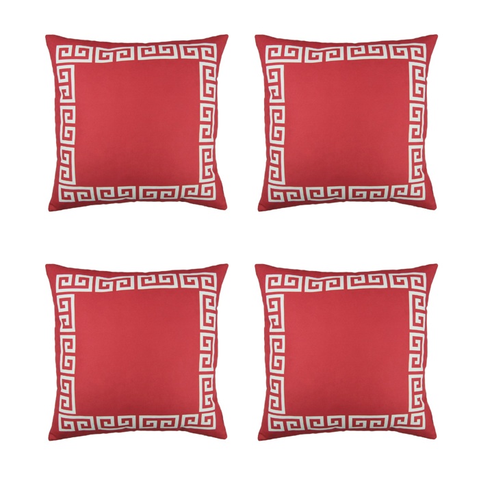 Decorative Throw Pillow Cover Greek Key Square & Lumbar for Couch, Bedding