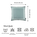 Gray, White - 18x18 Single Decorative Throw Pillow Cover Greek Key Square & Lumbar for Couch, Bedding