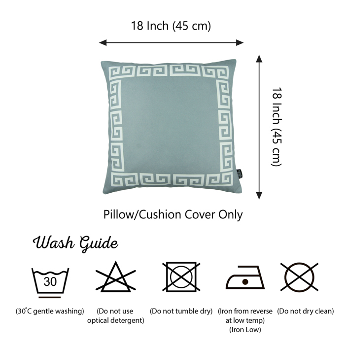 Decorative Throw Pillow Cover Greek Key Square & Lumbar for Couch, Bedding