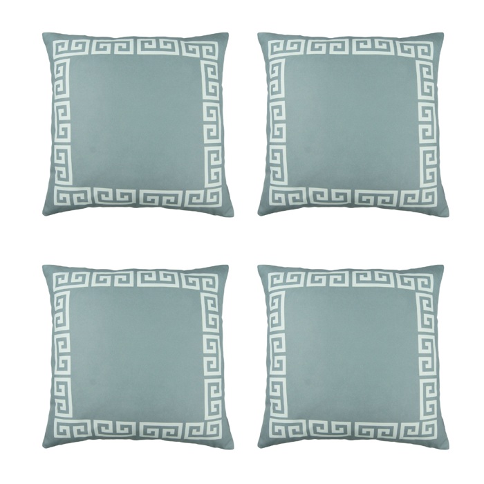 Decorative Throw Pillow Cover Greek Key Square & Lumbar for Couch, Bedding