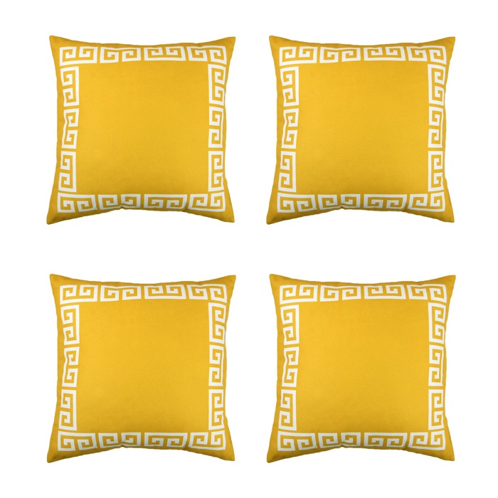 Decorative Throw Pillow Cover Greek Key Square & Lumbar for Couch, Bedding