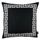 Black, White - 20x20 Single Decorative Throw Pillow Cover Greek Key Square & Lumbar for Couch, Bedding