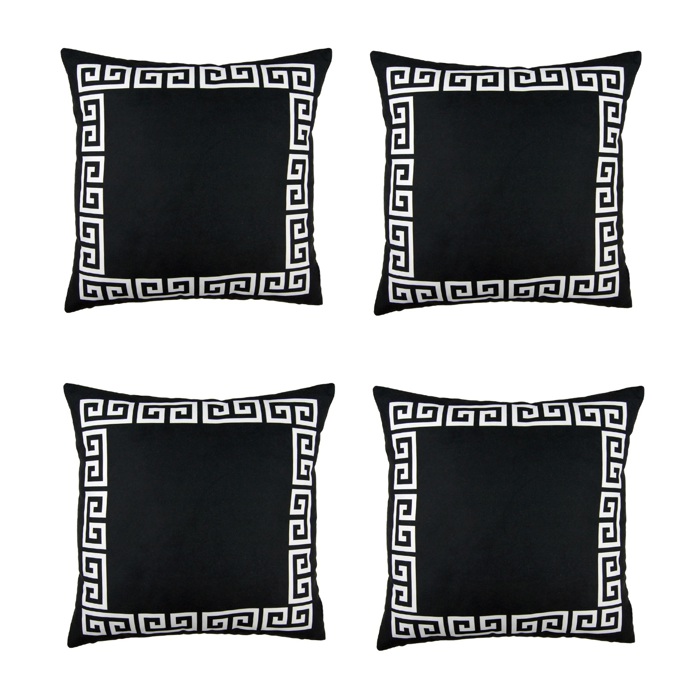 Decorative Throw Pillow Cover Greek Key Square & Lumbar for Couch, Bedding