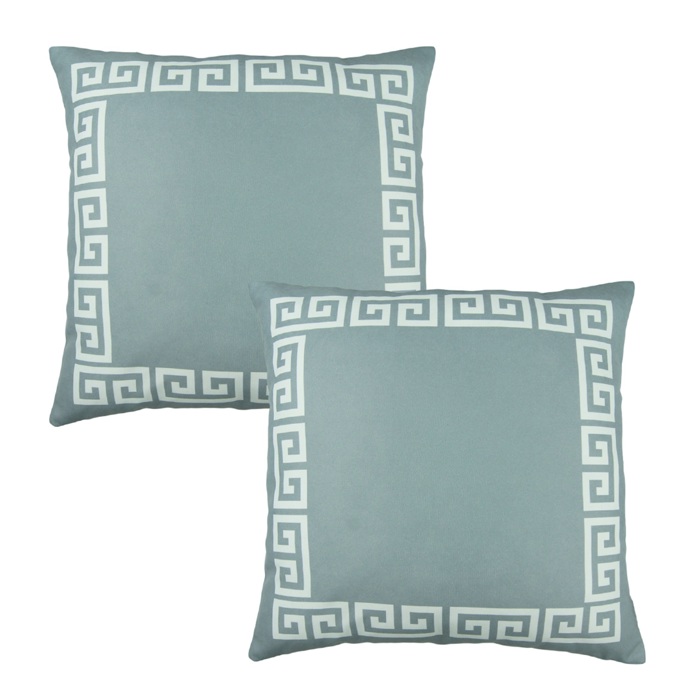 Decorative Throw Pillow Cover Greek Key Square & Lumbar for Couch, Bedding