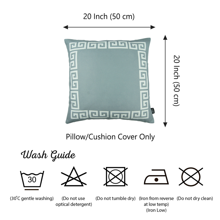 Decorative Throw Pillow Cover Greek Key Square & Lumbar for Couch, Bedding