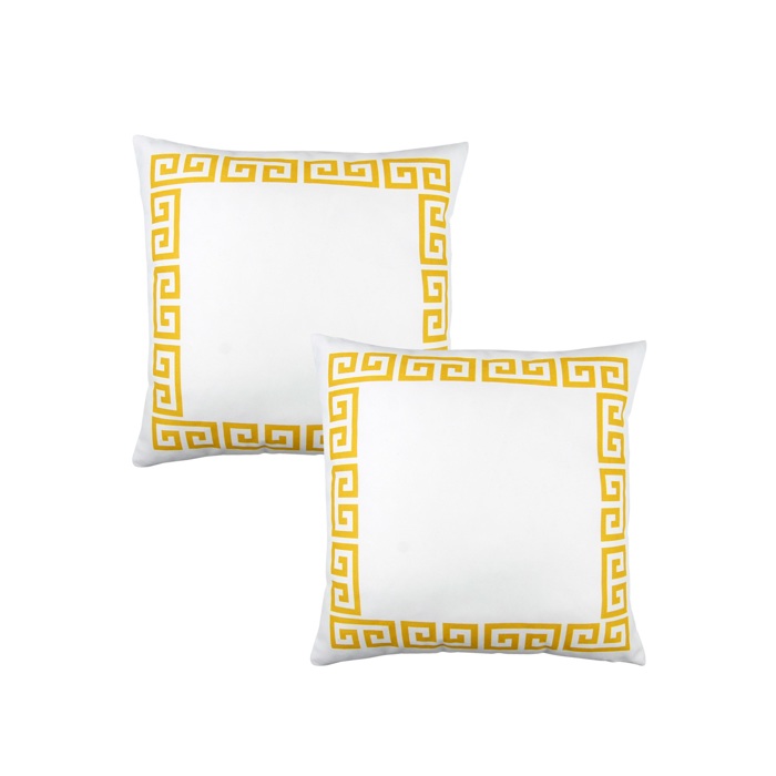 Decorative Throw Pillow Cover Greek Key Square & Lumbar for Couch, Bedding