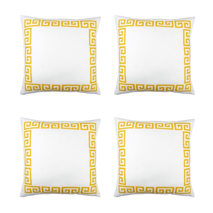 Decorative Throw Pillow Cover Greek Key Square & Lumbar for Couch, Bedding