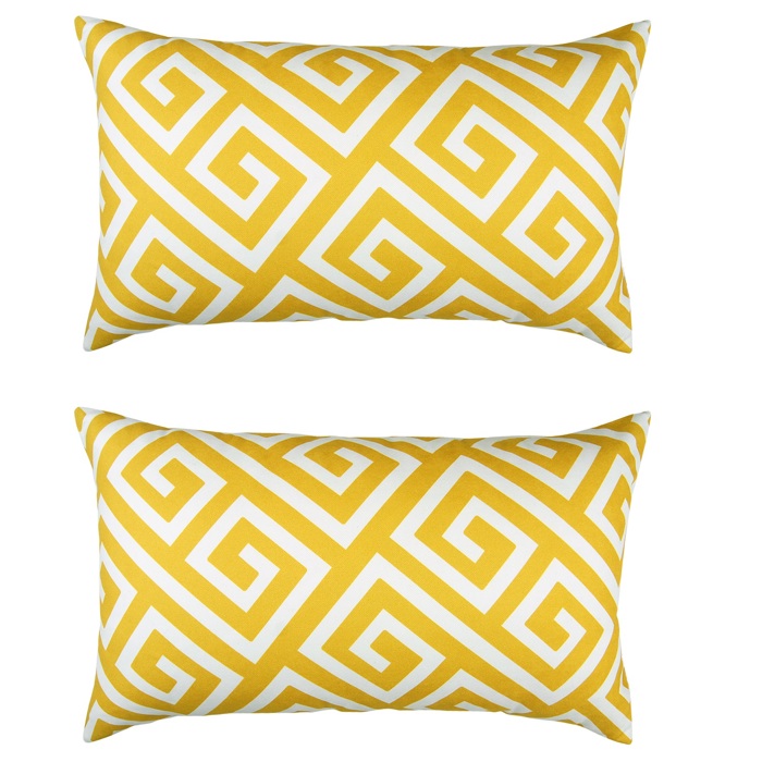 Decorative Throw Pillow Cover Greek Key Square & Lumbar for Couch, Bedding