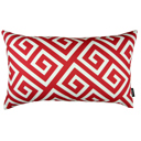 Red -12x20 Single Decorative Throw Pillow Cover Greek Key Square & Lumbar for Couch, Bedding