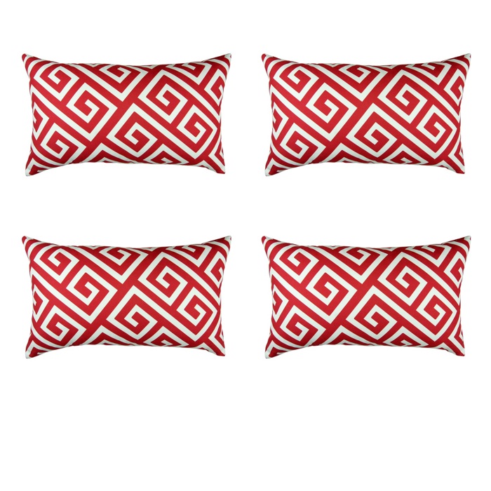 Decorative Throw Pillow Cover Greek Key Square & Lumbar for Couch, Bedding