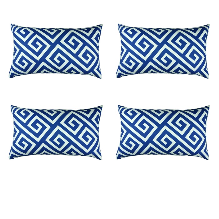 Decorative Throw Pillow Cover Greek Key Square & Lumbar for Couch, Bedding
