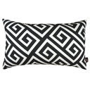 Black - 12x20 Single Decorative Throw Pillow Cover Greek Key Square & Lumbar for Couch, Bedding