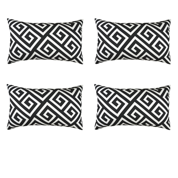 Decorative Throw Pillow Cover Greek Key Square & Lumbar for Couch, Bedding