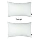 White 12X20" Honey Set of 2 Decorative Throw Pillow Cover Solid Color Lumbar & Square Pillowcase for Couch, Bedding