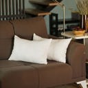 White 12X20" Honey Set of 2 Decorative Throw Pillow Cover Solid Color Lumbar & Square Pillowcase for Couch, Bedding