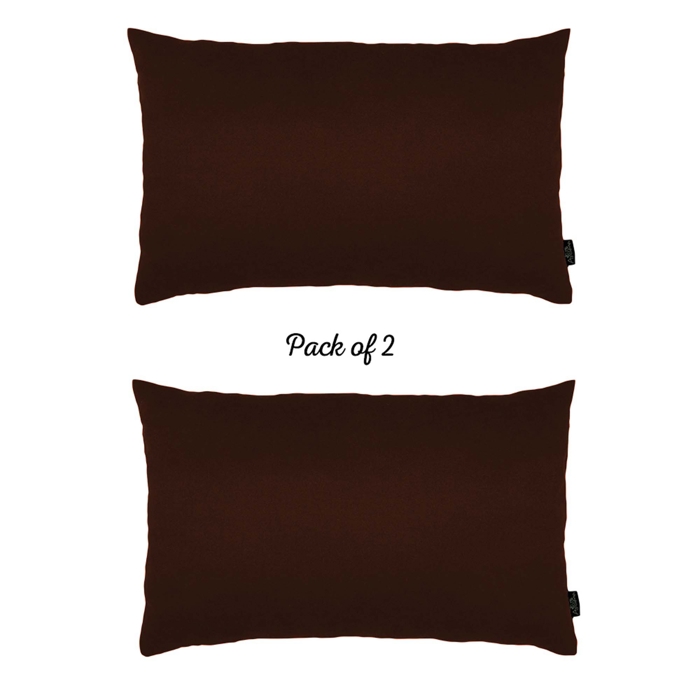 Honey Set of 2 Decorative Throw Pillow Cover Solid Color Lumbar & Square Pillowcase for Couch, Bedding