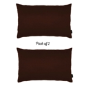 Brown 12X20" Honey Set of 2 Decorative Throw Pillow Cover Solid Color Lumbar & Square Pillowcase for Couch, Bedding