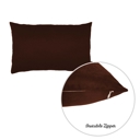 Brown 12X20" Honey Set of 2 Decorative Throw Pillow Cover Solid Color Lumbar & Square Pillowcase for Couch, Bedding