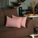 Light Pink 12X20" Honey Set of 2 Decorative Throw Pillow Cover Solid Color Lumbar & Square Pillowcase for Couch, Bedding